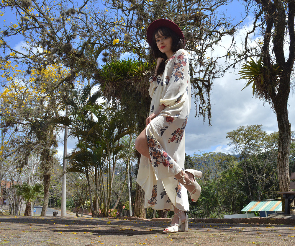 Rose White Dress Floral Prints  Rosegal Vestidos De Verão